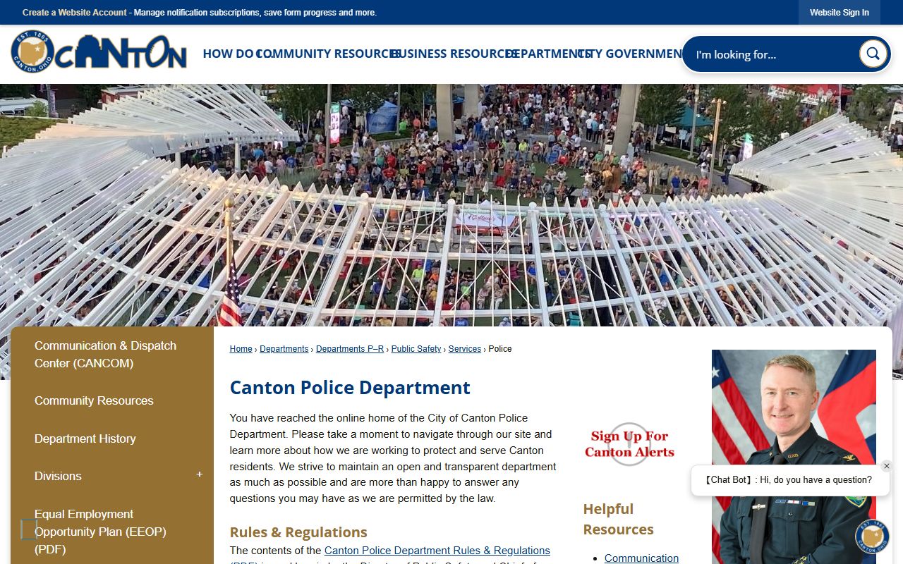 Canton recent bookings police department website