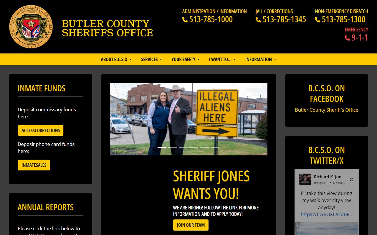 Hamilton recent bookings Butler County Sheriff Office website