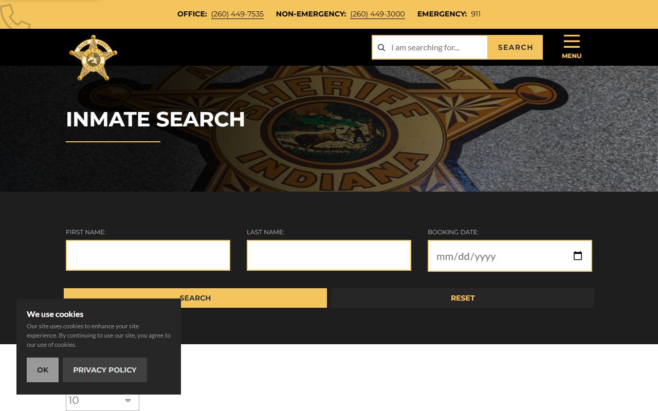 Allen County recent bookings sheriff office inmate search