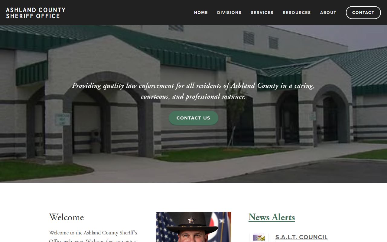 Ashland County recent bookings sheriff office website