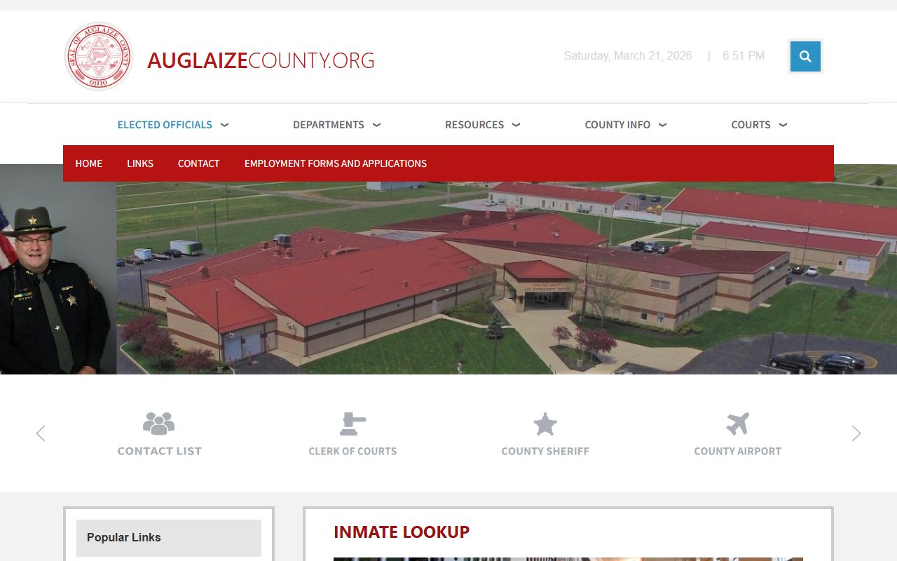 Auglaize County recent bookings sheriff office website
