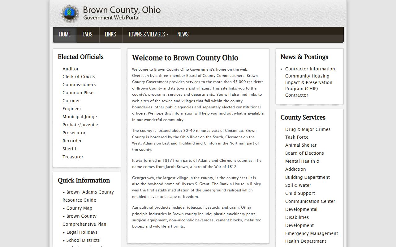 Brown County recent bookings sheriff office website
