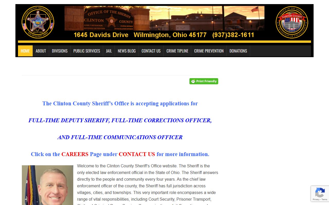 Clinton County recent bookings sheriff's office website