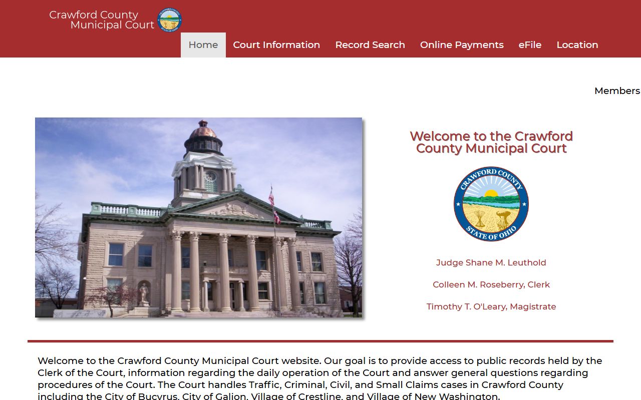 Crawford County municipal court for recent bookings records