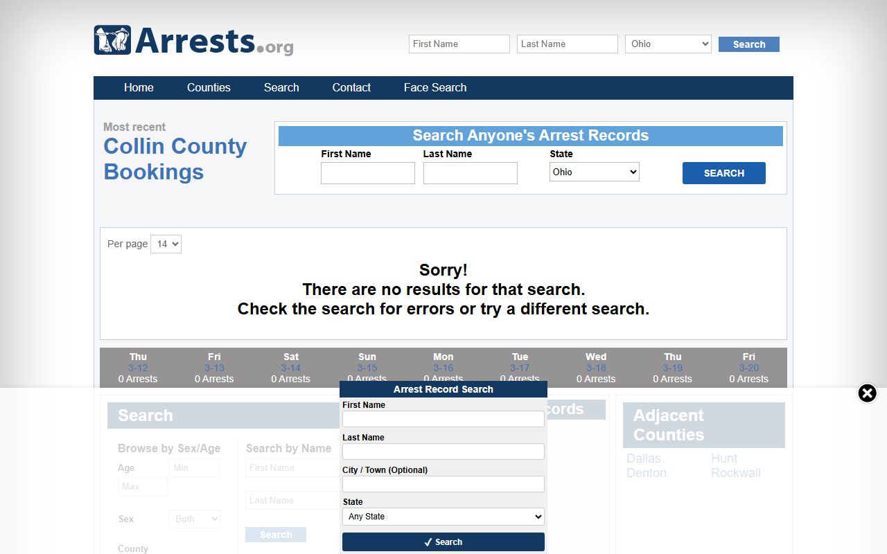 Franklin County recent bookings arrests aggregator