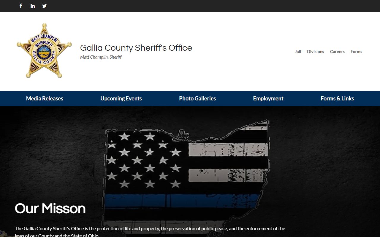 Gallia County recent bookings sheriff's office website