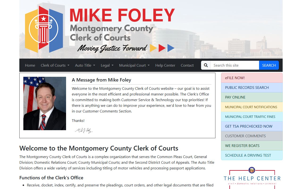 Montgomery County recent bookings clerk of courts