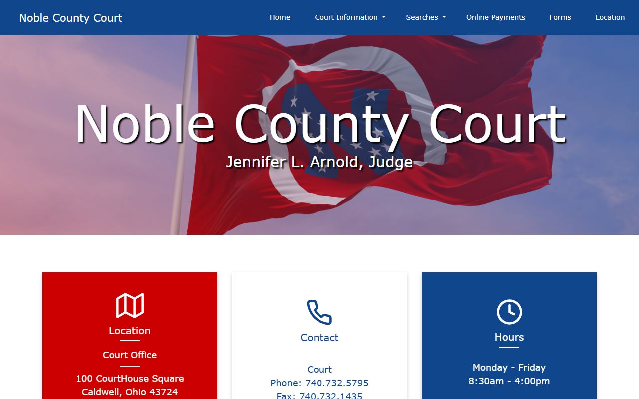 Noble County recent bookings clerk of courts record search